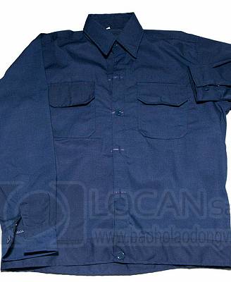 Quần áo bảo hộ lao động xây dựng may sẵn dài tay màu xanh, đồng phục công nhân xây dựng cầu đường vải kaki giá rẻ - 028