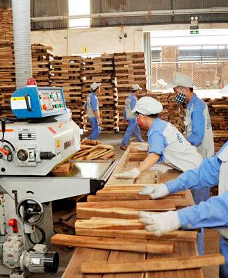 Quần áo bảo hộ lao động công nhân sản xuất đồ gỗ nội thất - 190