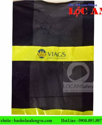 Áo phản quang vải lưới bảo hộ lao động VIAGS có in thêu logo