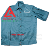 Quần áo bảo hộ lao động cao su vải kaki màu xanh, đồng phục công nhân cao su vải kaki dài tay - 029