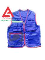 Áo ghi lê bảo hộ lao động nhà máy nước - cấp thoát nước đô thị vải kaki may nhiều túi hộp - GL029