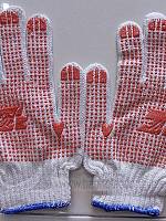 Găng tay len bảo hộ tráng hạt nhựa - 013
