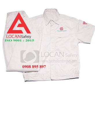Quần áo bảo hộ lao động cơ khí ô tô cao cấp, đồng phục công nhân cơ khí, sản xuất ôtô dài tay vải kaki màu trắng - 045
