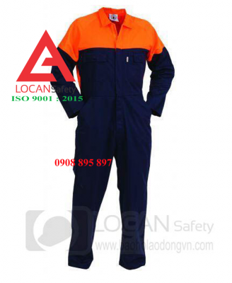 Quần áo bảo hộ công nhân luyện kim vải kaki phối nhiều màu - 054