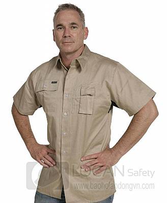 Quần áo bảo hộ kỹ sư cơ khí - ô tô, đồng phục công nhân ngành cơ khí - ôtô vải kaki - 001