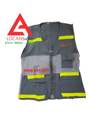 Áo ghi lê bảo hộ lao động sửa chữa điện lạnh may phản quang nhiều túi hộp cao cấp - 022