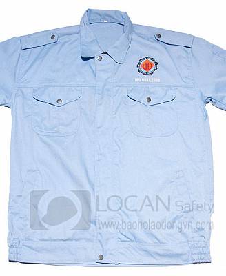 Quần áo bảo hộ lao động kỹ sư, công nhân vải kaki ngắn tay - 022