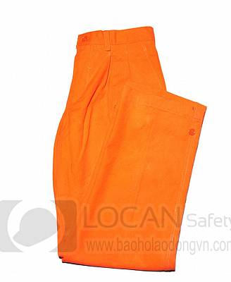 Quần bảo hộ lao động vải kaki màu cam may nhiều túi hộp ngành điện lực cao cấp - 030