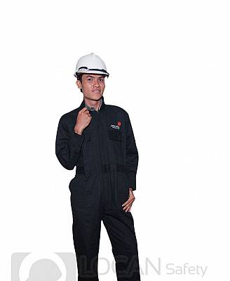 Quần áo bảo hộ lao động cơ khí - luyện kim cao cấp, đồng phục công nhân ngành luyện kim, cơ khí vải kaki màu đen - 042