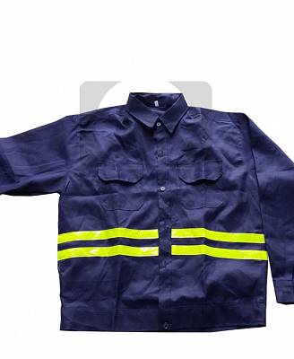 Quần áo bảo hộ kỹ nghệ sắt phối phản quang cao cấp, đồng phục công nhân kỹ nghệ sắt vải kaki - 081