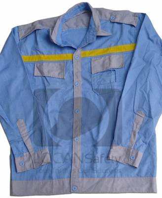 Áo bảo hộ lao động cơ điện lạnh may phản quang, đồng phục công nhân cơ điện lạnh vải kaki dài tay- 070