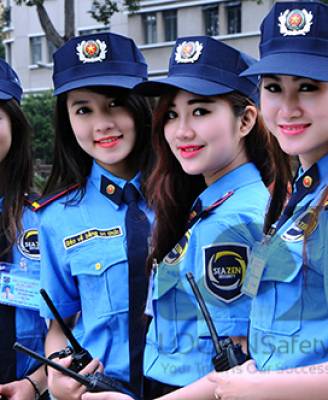 Đồng phục bảo vệ cho nữ ngắn tay xuân hè, trang phục bảo vệ chuyên nghiệp có in thêu logo công ty - 041
