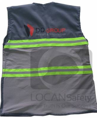 Áo ghi lê bảo hộ lao động công nhân quét rác, vệ sinh môi trường, công viên cây xanh phối vải lưới, phản quang cao cấp - GL010
