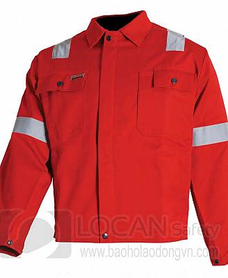 Áo vải bảo hộ lao động phối phản quang, áo phản quang kỹ sư có túi - 032