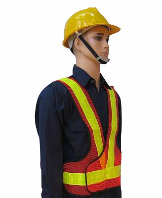 Áo phản quang chữ A dùng cho công nhân - kỹ sư xây dựng, áo phản quang đi phượt - 006