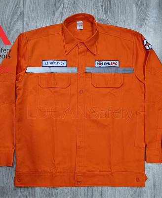 Quần áo công nhân ngành điện lực vải pangrim 6517