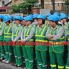 Quần áo bảo hộ lao động ngành vệ sinh môi trường đô thị cao cấp, đồng phục công nhân quét rác vải kaki dài tay - 176