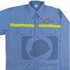 Quần áo bảo hộ lao động xây dựng may phản quang vải kaki xanh cao cấp, đồng phục công nhân xây dựng Coteccons - 064