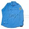 Đồng phục bảo vệ nam nữ xuân hè dài tay màu xanh, trang phục bảo có in thêu logo công ty - 013