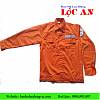 Quần áo bảo hộ lao động điện lực vải kaki 65/35 màu cam, đồng phục công nhân điện lực dài tay may nhiều túi hộp cao cấp - 174